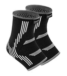 Ankle Sleeves for Athletic Support, Injury Recovery, & Pain (Pair, Black)