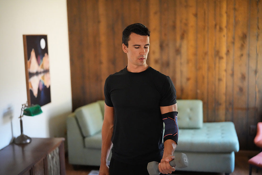 Elbow Sleeve for Pain, Athletics, Support & Lifting (Orange)